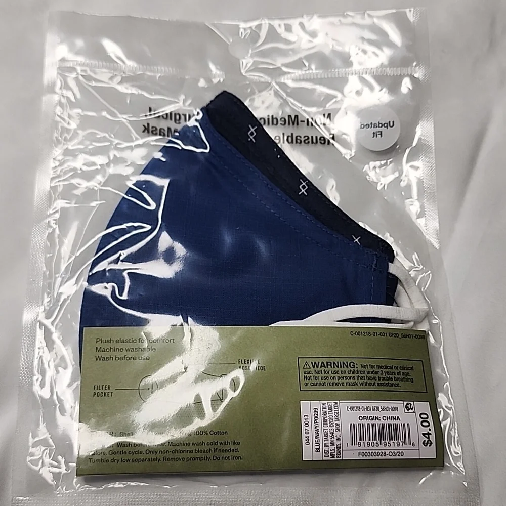 Reusable Adult Face Masks With adjustable straps